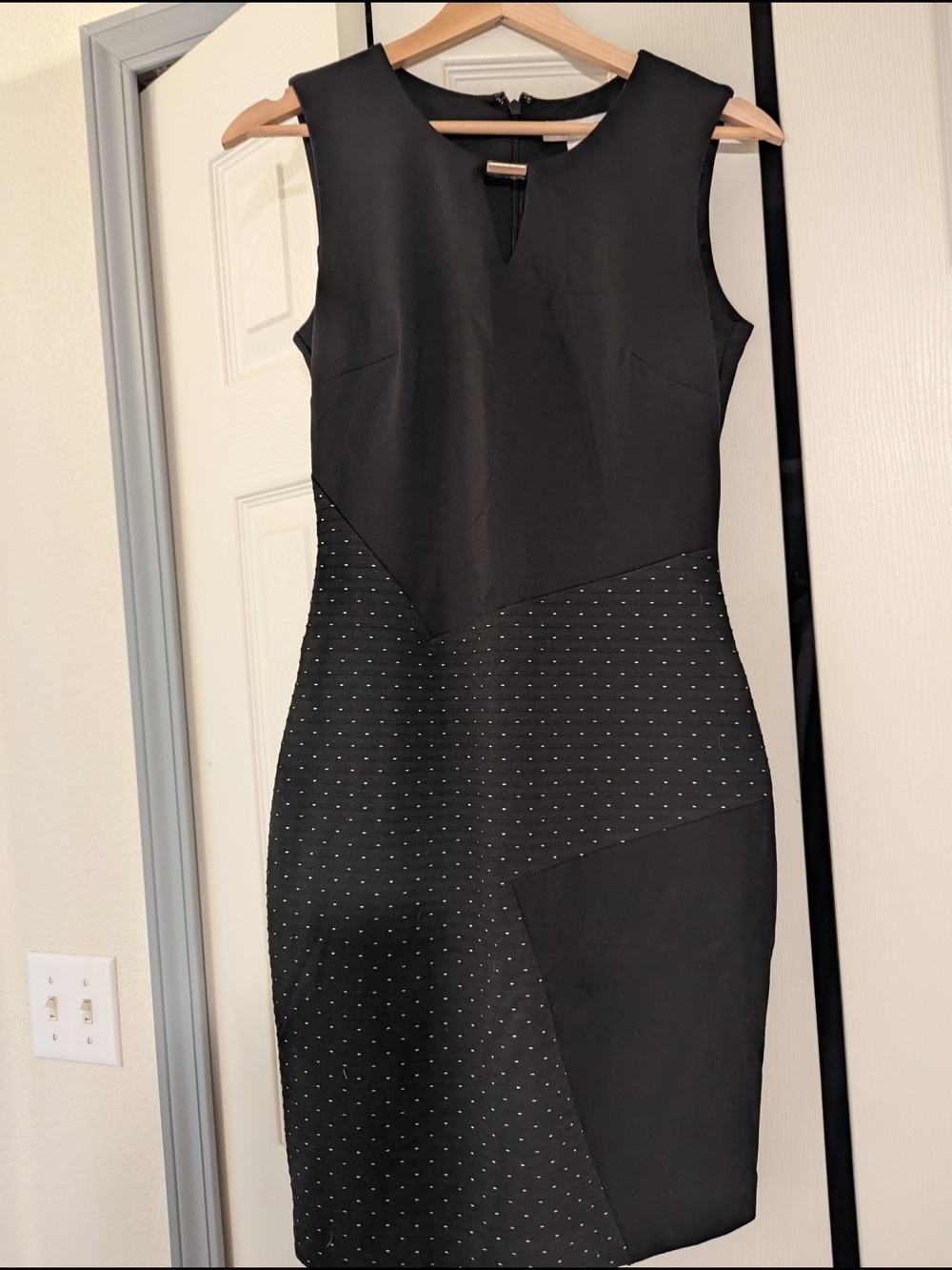 White House Black Market Black Sleeveless Sheath Dress